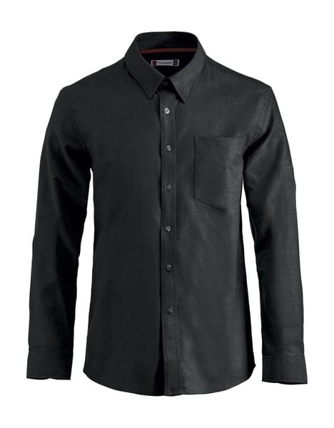 Clique Oxford koszula oxford z długim rękawem 100% bawełna black. Czarne koszule męskie CLIQUE, m, bez wzorów, z bawełny, bez kołnierzyka, bez ramiączek. Za 229.24 zł.