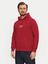 Tommy Hilfiger Bluza MW0MW39050 Czerwony Regular Fit. Czerwone bluzy bez kaptura męskie Tommy Hilfiger, m, z bawełny. Za 249.99 zł.