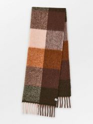 Becksöndergaard Szal w kolorze brązowo-ciemnozielonym - 200 x 33 cm rozmiar: onesize. Brązowe szaliki i kominy damskie Becksöndergaard, bez wzorów, z materiału. Za 217.99 zł.