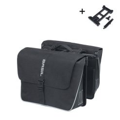 BASIL Forte podwójna torba rowerowa MIK 35 L czarna. Czarne torebki klasyczne damskie BASIL, bez wzorów, bez dodatków. Za 388.15 zł.