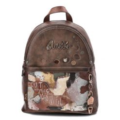 Brązowy Elegancki Plecak Damski Anekke. Brązowe plecaki damskie Anekke, bez wzorów, ze skóry ekologicznej, eleganckie. Za 399.00 zł.