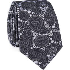 Krawat jedwabny KWSR000315. Białe krawaty i muchy męskie Giacomo Conti, bez wzorów, z jedwabiu, eleganckie. Za 129.00 zł.