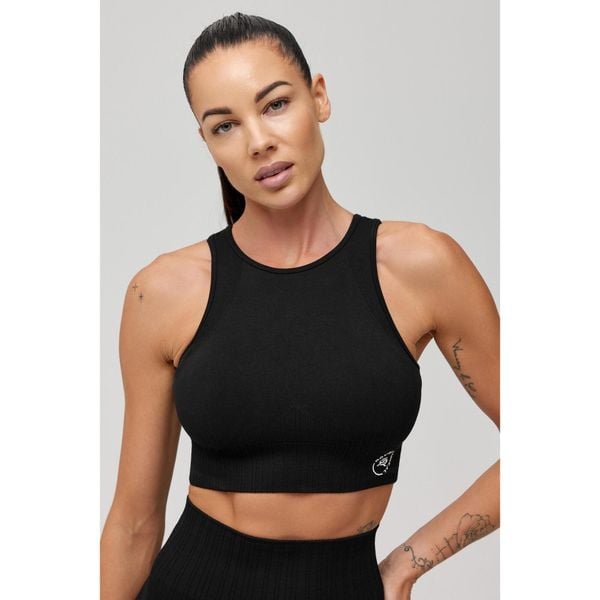 Stanik sportowy fitness seamless Rough Radical Linea Sports Bra. Czarne biustonosze sportowe damskie ROUGH RADICAL, bez wzorów. W wyprzedaży za 111.92 zł.