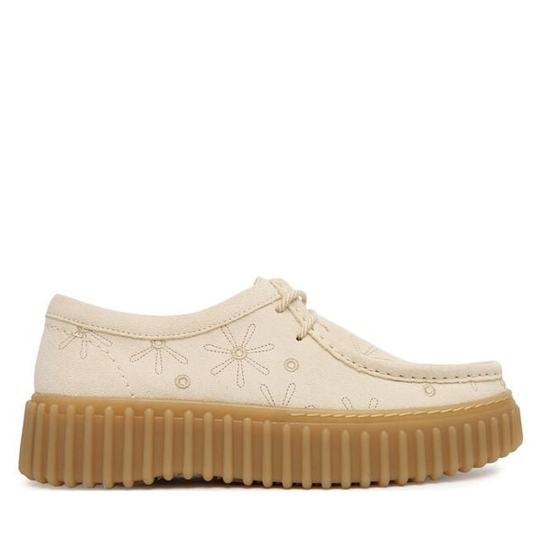 Półbuty Clarks. Półbuty damskie Clarks, bez wzorów, bez obcasa, na płaskiej podeszwie. Za 519.99 zł.