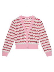 Guess Kardigan J5GR05 Z3MR1 Różowy Regular Fit. Czerwone spodnie materiałowe męskie Guess, z aplikacjami, z bawełny. Za 129.99 zł.