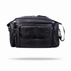 Torba na jedzenie 39 l z 6 pojemnikami czarna Fit Prep. Czarne torebki klasyczne damskie GYMBEAM, bez wzorów, z materiału, bez dodatków. Za 196.90 zł.