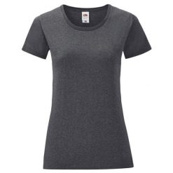 T-shirt Damski Iconic 150. Szare t-shirty damskie Fruit of the Loom, xl, bez wzorów, bez kołnierzyka. Za 28.99 zł.