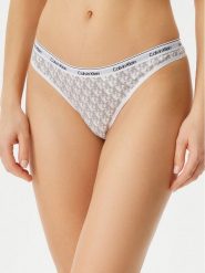 Calvin Klein Underwear Stringi 000QD5043E Écru. Stringi damskie Calvin Klein Underwear, l, bez wzorów, z bawełny. Za 49.99 zł.