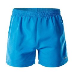 Shorty Męskie Odblaskowy Materiał Logo Matt. Niebieskie szorty męskie Hi-tec, bez wzorów, z materiału, sportowe. Za 64.99 zł.