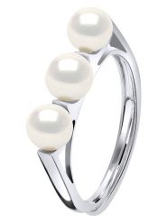 Pearl Addict Srebrny pierścionek z perłami rozmiar: onesize. Białe pierścionki damskie Pearl Addict, z perłą, srebrne. Za 307.46 zł.