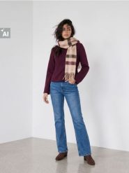 Bluza crewneck regular z zaszewkami - bordowy. Czerwone bluzy bez kaptura damskie Sinsay, l. Za 39.99 zł.