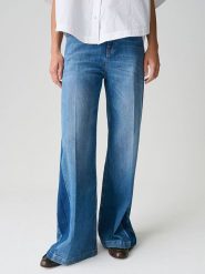 OPUS Dżinsy "Mari" - Palazzo fit - w kolorze niebieskim rozmiar: 34/L30. Niebieskie jeansy damskie Opus, z podwyższonym stanem. Za 274.95 zł.