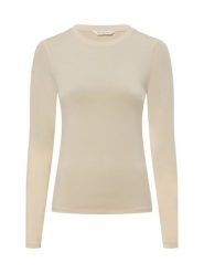 Msch Copenhagen koszulka z długim rękawem - Mschbetrina Kobiety Lyocell beżowy, XS/S. Brązowe t-shirty damskie MSCH Copenhagen, s, bez wzorów, z lyocellu, bez kołnierzyka. Za 159.95 zł.