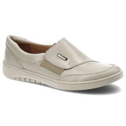 Półbuty damskie Pollonus, z miękkiej skóry z elastycznymi wstawkami, waniliowe, 5-1239-009. Brązowe półbuty damskie Pollonus, bez wzorów, ze skóry, bez obcasa. Za 179.00 zł.