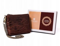 Portfel skórzany Peterson brązowy [DH] Portfel męski skórzany PTN N992C-02-HWM-. Brązowe portfele męskie Peterson, bez wzorów, ze skóry. Za 94.99 zł.