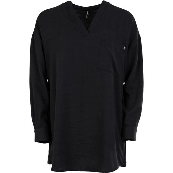 Koszula damska Fundango Athene Cover-Up długi rękaw. Czarne koszule damskie Fundango, s, bez wzorów, z bawełny, bez kołnierzyka, bez ramiączek. W wyprzedaży za 144.57 zł.