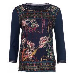 Desigual T-shirt damski Dalila XS ciemny niebieski. Niebieskie t-shirty damskie Desigual, xs, bez wzorów, bez kołnierzyka. W wyprzedaży za 176.00 zł.
