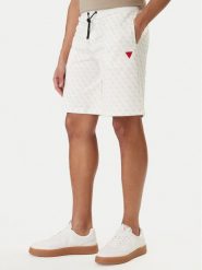Guess Szorty sportowe Z4YD03 K7122 Écru Regular Fit. Szorty męskie Guess, z aplikacjami, z bawełny, sportowe. Za 289.99 zł.