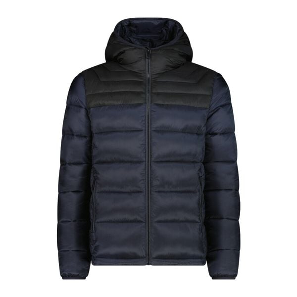 Kurtka puchowa z kapturem na zamek CMP. Brązowe kurtki męskie CMP, bez wzorów, z puchu, sportowe, z kapturem. Za 489.99 zł.