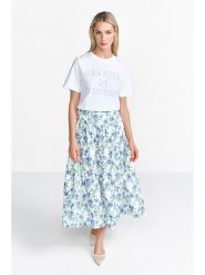 Rich & Royal Koszulka w kolorze białym rozmiar: XL. Białe bluzki damskie Rich & Royal, xl, bez wzorów, z bawełny, bez kołnierzyka, bez ramiączek. Za 83.62 zł.