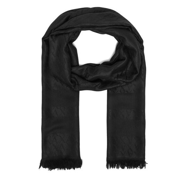 Szal Armani Exchange. Czarne szaliki i kominy damskie Armani Exchange, bez wzorów. Za 404.99 zł.