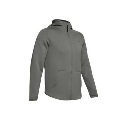 Bluza z kapturem Under Armour MOVE FULL ZIP. Zielone bluzy sportowe męskie Under Armour, xs, z materiału. Za 408.10 zł.