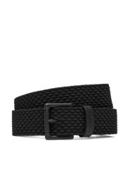 HUGO Pasek Męski 50558780 Czarny. Czarne paski męskie Hugo, bez wzorów, z materiału. Za 339.99 zł.