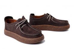KOCH 241094 dark brown nubuck, półbuty damskie. Brązowe półbuty damskie KOCH, bez wzorów, z nubiku, bez obcasa. Za 334.90 zł.