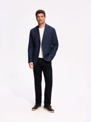 Marynarka regular fit - granatowy. Niebieskie marynarki męskie Reserved, bez wzorów, z tkaniny. Za 359.99 zł.