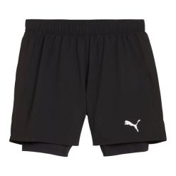 Spodenki męskie PUMA Run Velocity Ultraweave 2in1. Czarne szorty męskie Puma, z materiału, bez kołnierzyka. Za 169.99 zł.