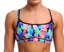 Strój dwuczęściowy Funkita Sports Top Tickle Torture - góra od bikini. Brązowe bikini damskie FUNKITA, bez wzorów. Za 139.00 zł.