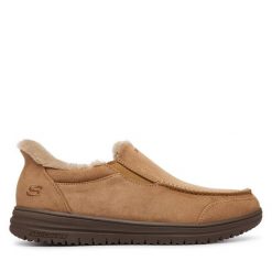 Mokasyny Skechers. Brązowe mokasyny męskie Skechers. Za 269.99 zł.
