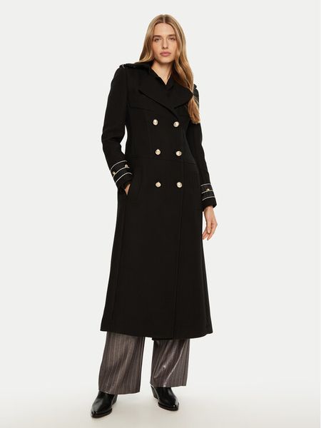 Babylon Płaszcz przejściowy E00280 Czarny Regular Fit. Czarne płaszcze damskie Babylon, bez wzorów, z syntetyku. Za 1,699.00 zł.