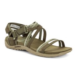 Sandały damskie Merrell Terran 3 Cush Lattice. Zielone sandały damskie MERRELL, bez wzorów, bez obcasa. Za 229.99 zł.