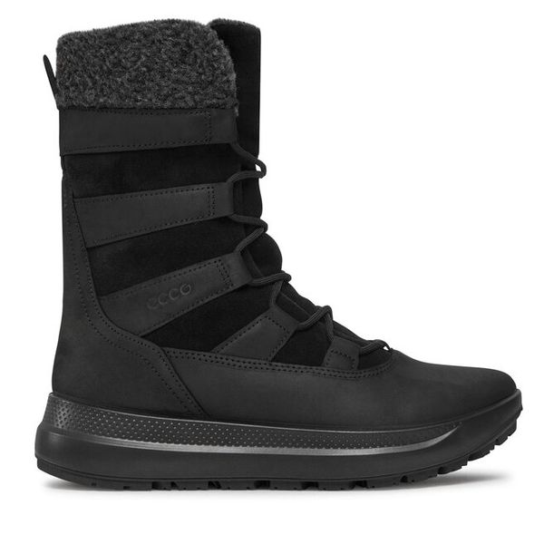 Trzewiki ECCO. Czarne botki damskie ECCO, bez obcasa, na płaskiej podeszwie, bez zapięcia. Za 969.99 zł.