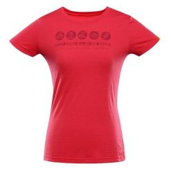 Koszulka damska z wełną merino Alpine Pro Woolena 3. Czerwone t-shirty damskie Alpine Pro, bez wzorów, z wełny, bez kołnierzyka. W wyprzedaży za 279.00 zł.