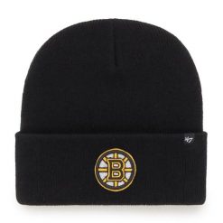 Czapka zimowa 47 Brand NHL Boston Bruins Haymaker black. Czarne czapki męskie 47 Brand, na zimę, bez wzorów. Za 83.99 zł.