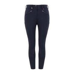 Damskie spodnie do jazdy konnej Cavallo Celine X z lejem kolanowym. Niebieskie spodnie materiałowe damskie CAVALLO, bez wzorów, eleganckie. Za 980.50 zł.