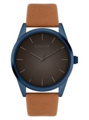 S.Oliver Zegarek kwarcowy w kolorze jasnobrązowo-granatowo-czarnym rozmiar: onesize. Brązowe, analogowe zegarki męskie S.Oliver, metalowe. Za 217.99 zł.