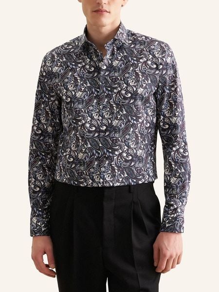 Seidensticker Koszula - Slim fit - ze wzorem rozmiar: 44. Koszule męskie Seidensticker, bez wzorów, z bawełny, bez kołnierzyka, bez ramiączek. Za 126.75 zł.