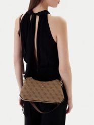 Guess Torebka Noelle II Mini HWBG96 72730 Brązowy. Brązowe torebki klasyczne damskie Guess, z aplikacjami, z materiału, bez dodatków. Za 589.99 zł.