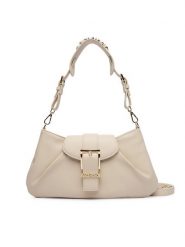 Valentino Torebka Cassandra VBS9TF13 Écru. Białe torebki klasyczne damskie Valentino, bez wzorów, ze skóry, bez dodatków. Za 649.99 zł.