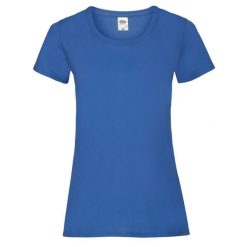 Koszulka Damska Valueweight. Niebieskie bluzki damskie Fruit of the Loom, xl, bez wzorów, sportowe, bez kołnierzyka, bez ramiączek. Za 35.99 zł.