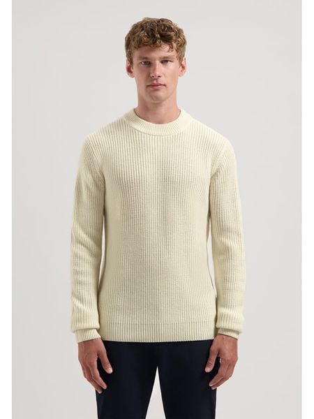 DSTREZZED Sweter w kolorze kremowym rozmiar: XL. Brązowe swetry męskie DSTREZZED, xl, bez wzorów, ze splotem, bez kołnierzyka. Za 222.94 zł.