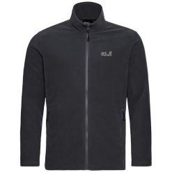 Bluza sportowa męska Jack Wolfskin Taunus 100. Czarne bluzy bez kaptura męskie Jack Wolfskin, bez wzorów, z materiału, biznesowe, bez kołnierzyka, bez ramiączek. Za 249.99 zł.