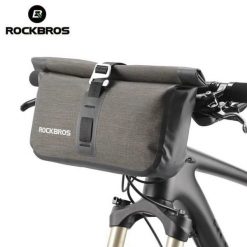 Wodoszczelna i elegancka torba na ramę rowerową. Brązowe torebki klasyczne damskie ROCKBROS, bez wzorów, z materiału, duże, bez dodatków. Za 115.20 zł.