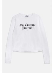 Juicy Couture Koszulka w kolorze białym rozmiar: S. Białe t-shirty damskie Juicy Couture, s, bez wzorów, bez kołnierzyka. Za 118.28 zł.