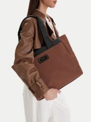 Nine West Torebka CEO-Brielle-LA374-4705 Brązowy. Brązowe torebki klasyczne damskie Nine West, bez wzorów, z materiału, bez dodatków. Za 249.99 zł.