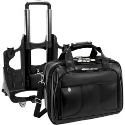 Skórzana torba podróżna na laptopa 17" z odpinanym wózkiem teczka 3w1 Mcklein Chicago 83585. Torby na laptopa damskie MCKLEIN, bez wzorów, ze skóry. Za 1,899.99 zł.