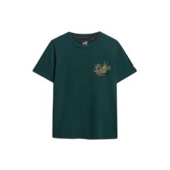 Damska koszulka na co dzień Superdry Tokyo Narrative. Zielone t-shirty damskie Superdry., xl, bez wzorów, bez kołnierzyka. Za 205.85 zł.